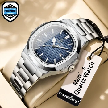 PAAZOMU 2025New Men Stainless Steel Watch Quartz Waterproof Male Clock Business Watch Mens Watches Top Brand Luxury Men Watch