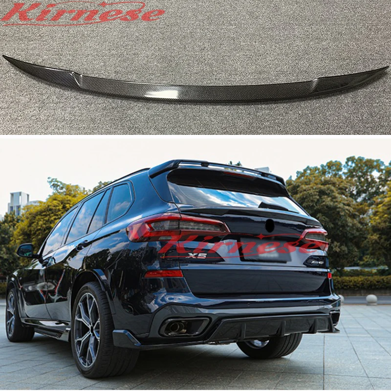 

Rear Trunk Spoiler for BMW X5 G05 2019 2020 Carbon Look Middle Trunk Wing Lip ABS Material Glossy Black