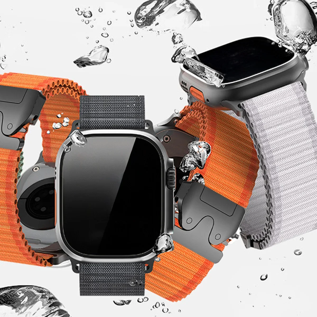 รูปสินค้า สายนาฬิกาไนลอนยืดหยุ่น สำหรับ Apple Watch ทุกรุ่น