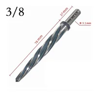 1pc 1/2inch 3/8inch Shank Bridge Reamer HSS Tapered Reamer High Speed Steel Spiral Flute Drill Bit Electric Drill Screw Cutting 1