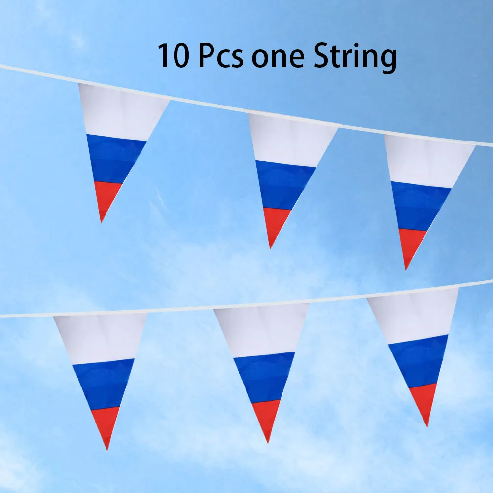 

Directly Delivery 100% Polyester Russia Bunting String Flags