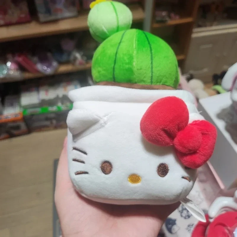 Sanrio Hello Kitty Kawaii Doll Flower Desktop Anime Accessory Ornament Potted Cactus Children's Pillow Decoration Christmas Gift