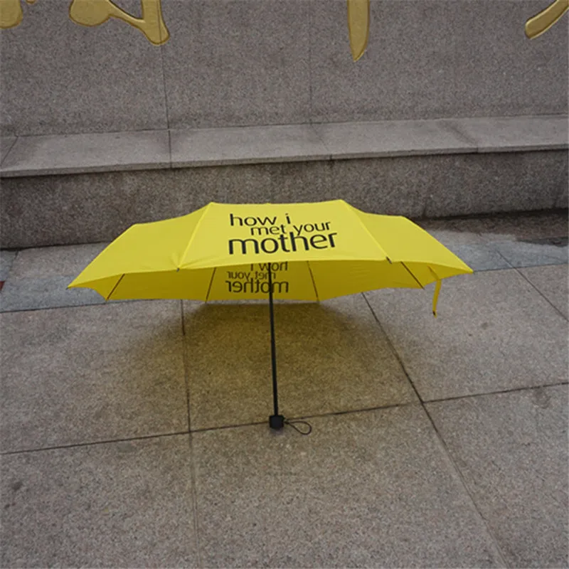 Travel Umbrella Foldable Yellow Umbrella How I Met Your Mother Women Folding Umbrellas Lightweight Sun Rain Rain Gear images - 6