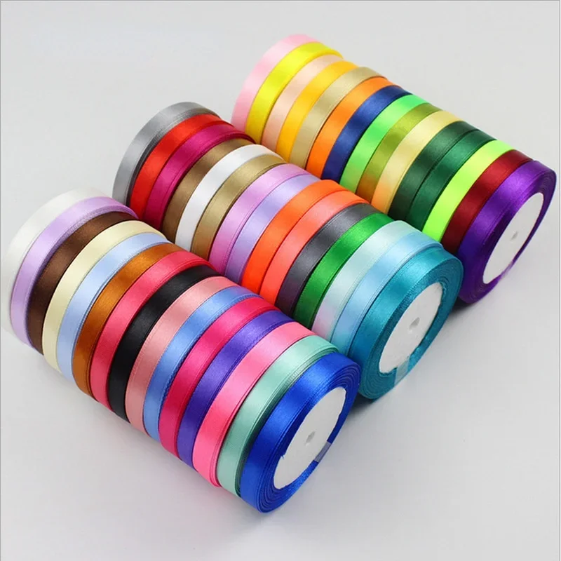 6mm 10mm 15mm 20mm 25mm 40mm 50mm Silk Satin Ribbons for Crafts Bow Handmade Gift Wrap Party Wedding Decorative 1PC satin ribbons ribbon decoration ribbon supplies satin ribbon
