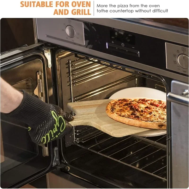 1/2 PCS Round Pizza Stone Set, 12" Pizza Stone for Oven Peel Cutter Baking for Pizza,Bread kitchen accessories