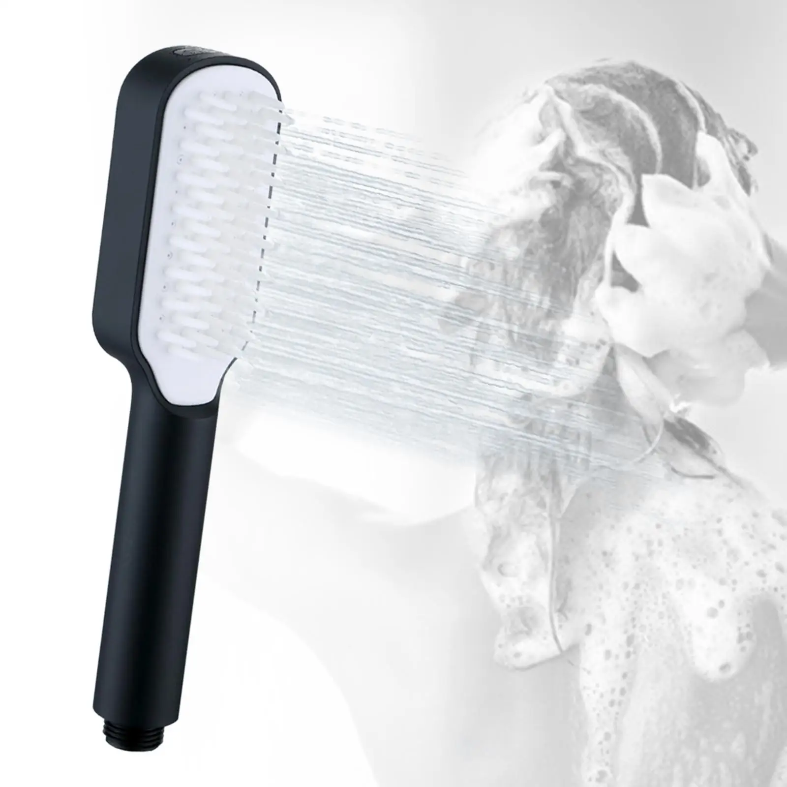 

with Massage Combs Rainfall Fits 1/2inch Adapter Saving Water Cleaning Your Shower, Bathroom Accessory