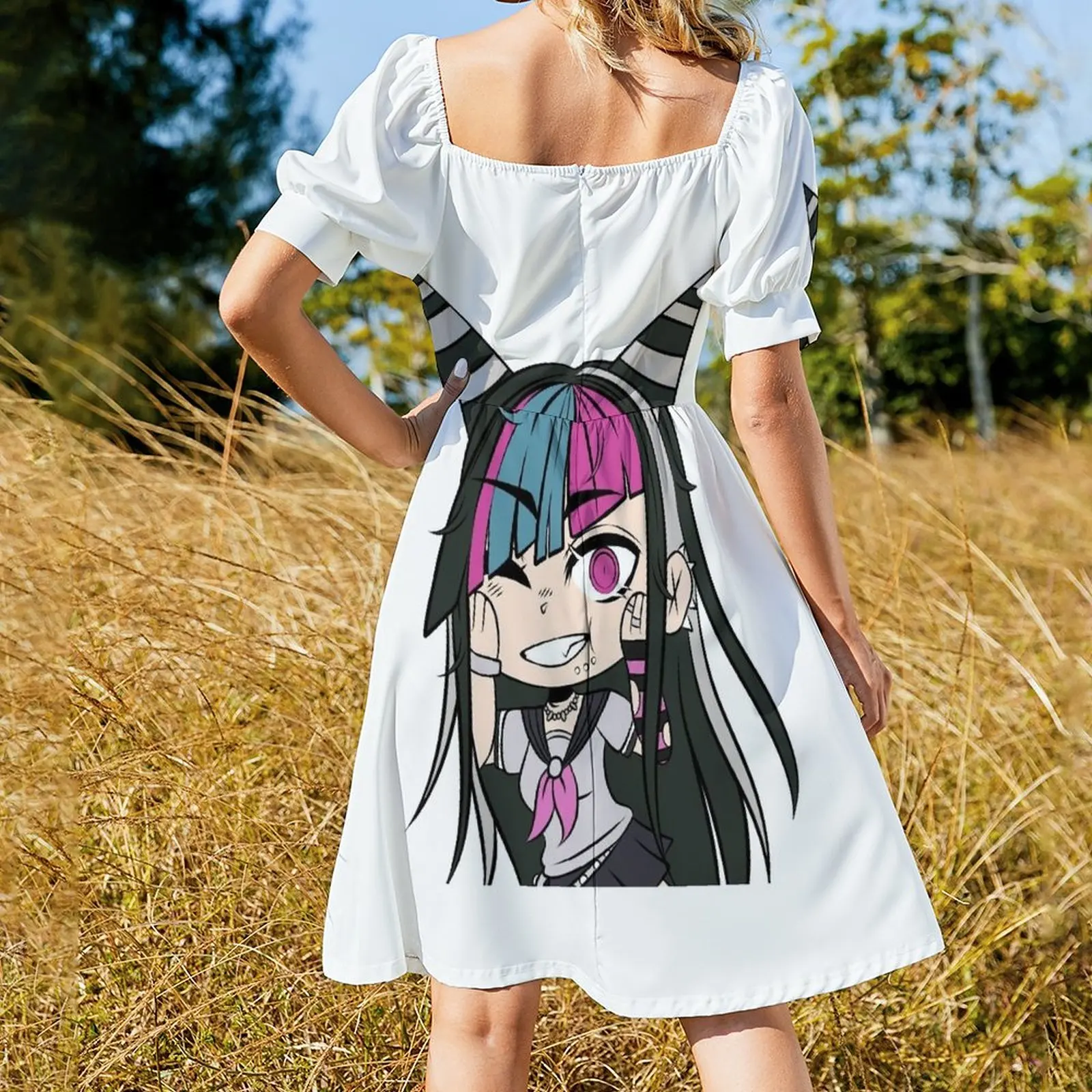 Gacha Life Mizumi vestido sem mangas para mulheres, roupas estéticas,  roupas femininas, novo