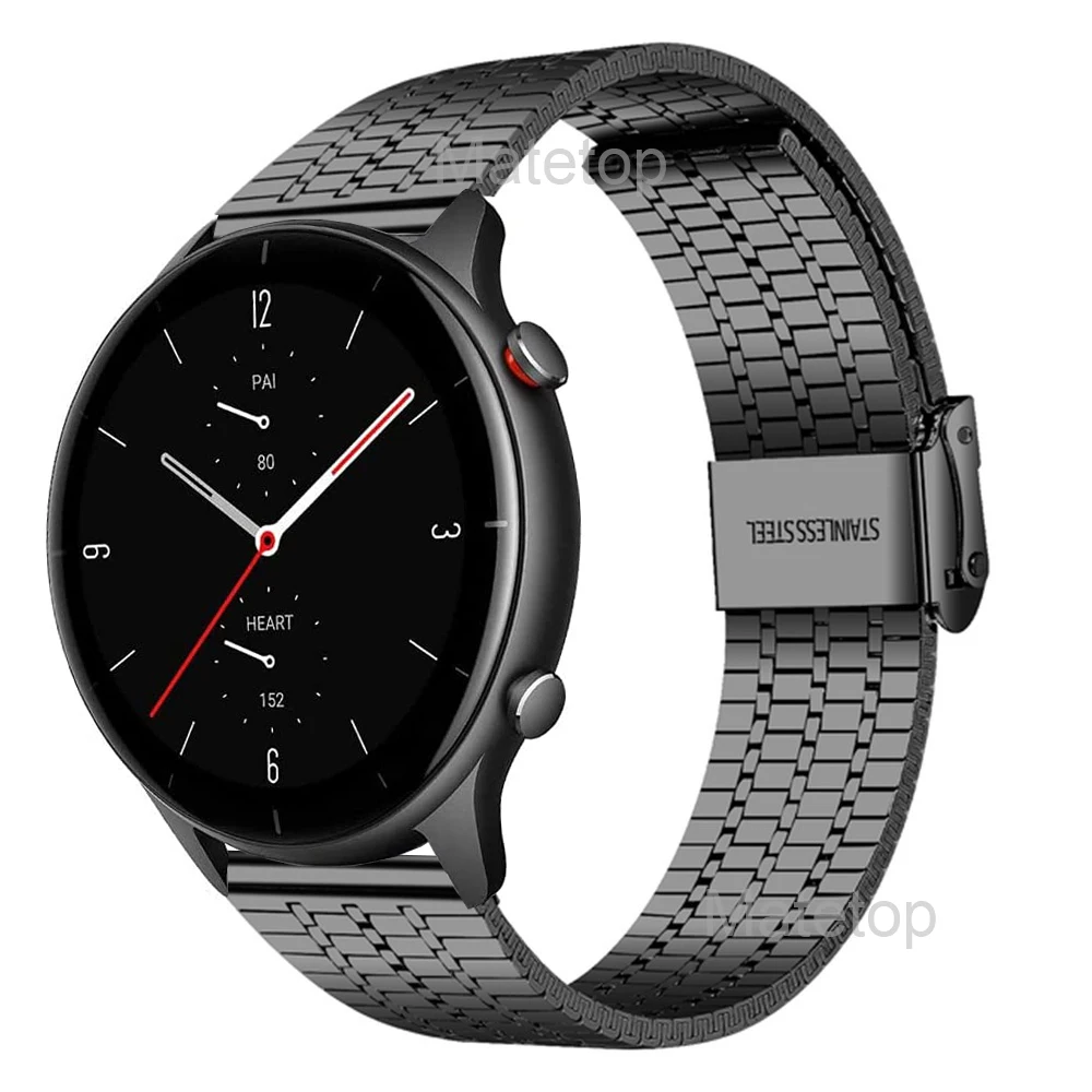 

22mm Mesh Band For Huami Amazfit GTR 47mm Pace Stratos Bip 5 Stainless Steel Watch Bracelet Strap For Amazfit GTR 4 3 Pro 2 2e