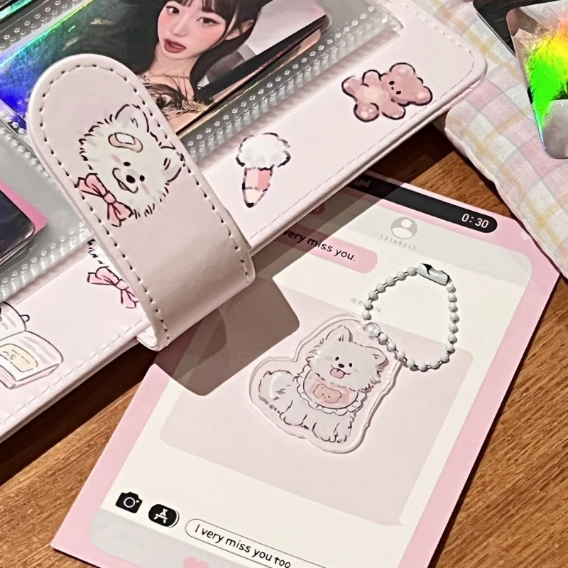 Puppy binder A5 PU leather photocard holder Kpop Idol 3inch photo sculpture book loose leaf album