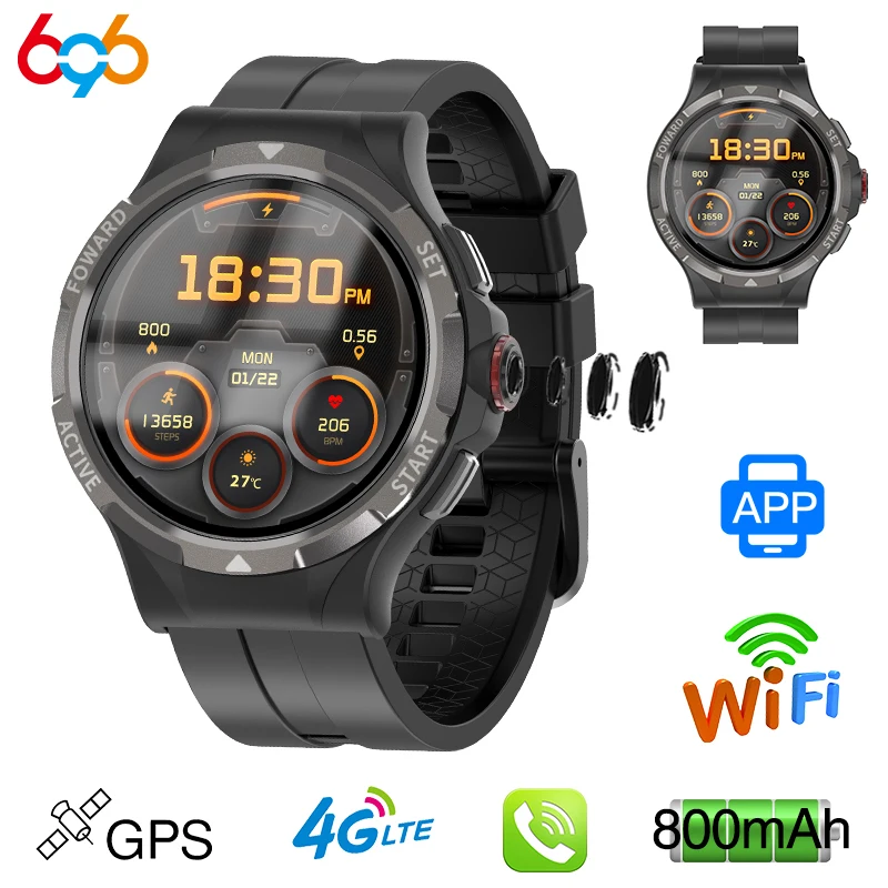 

Мужские смарт-часы с функцией видеозвонка, 4G, SIM-карта, GPS, Wi-Fi, поворот на 120 °, браслет с камерой, 4 Гб ОЗУ, 64 Гб ПЗУ, спортивные Смарт-часы с пульсометром