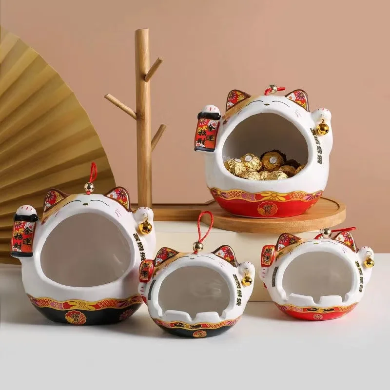 

Ceramic Lucky Cat Storage Ornament Multifunction Cat Decoration Home Decor Rustic Home Decor Ceramic Cat Ornaments