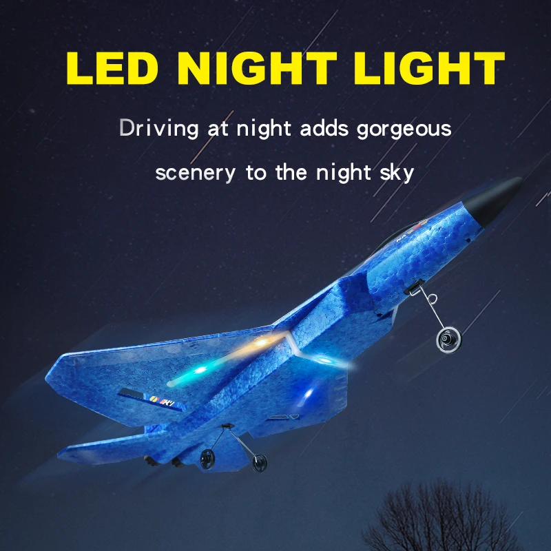 Vue de dessus de l'Avion RC F22 Raptor 2.4GHz, montrant son design de chasseur télécommandé PNP.