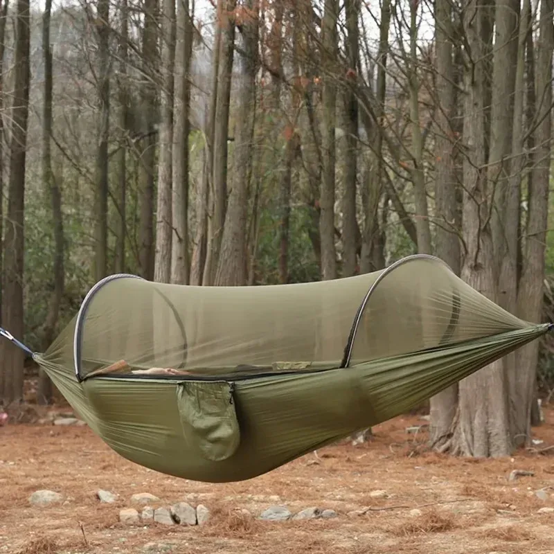 Mosquito Net Camping Hammock Camping Accessories Double Hammock 2 Person Outdoor Camping Hammock with Mosquito Net Portable Comfortable Sleeping Tent Hammock Outdoor Furniture Bed