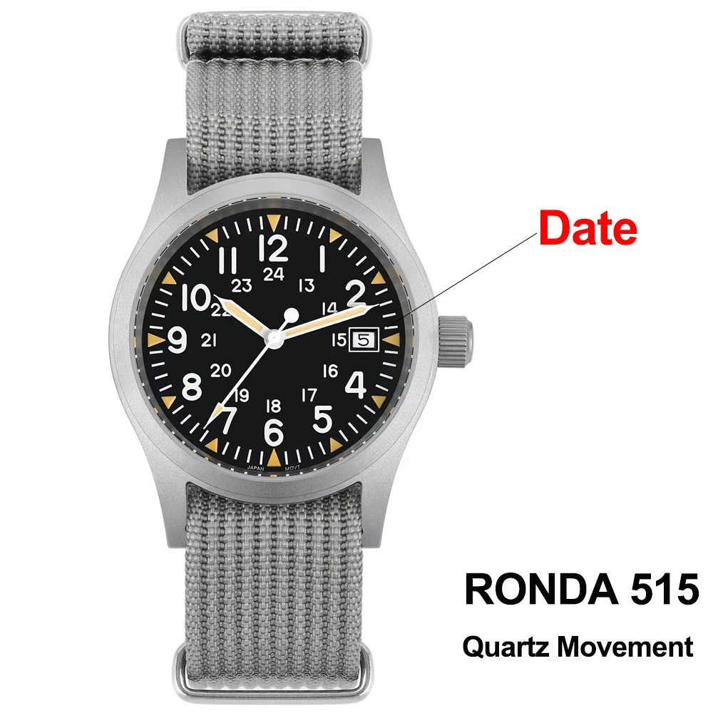 Amazon.com: Militado ML05 38mm VH31 Quartz Watch - Domed