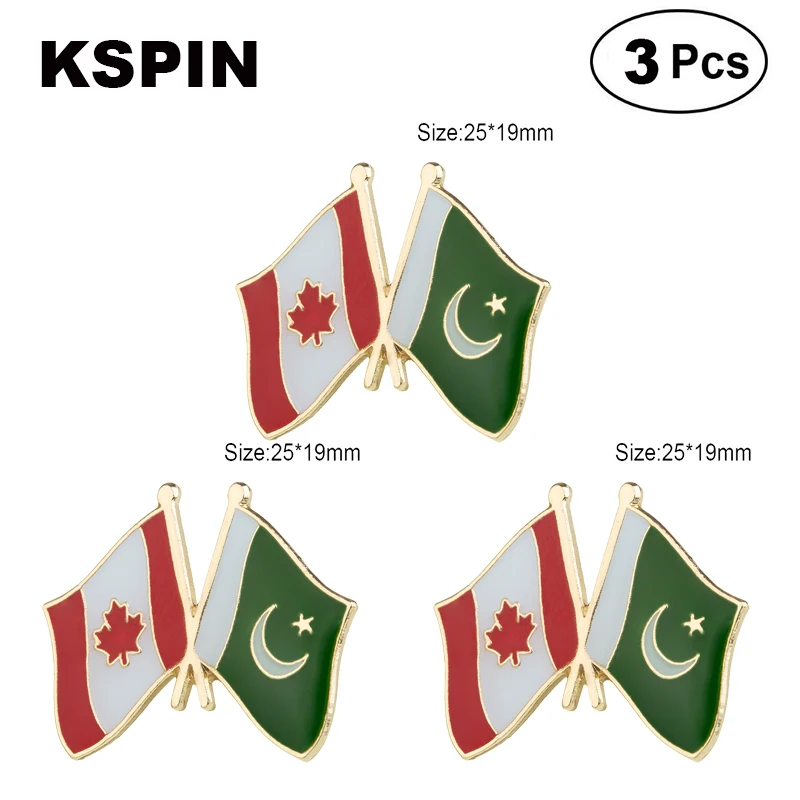

Canada & Pakistan Frendship Lapel Pin Brooches Pins Flag badge Brooch Badges