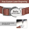 Personalized Cat Collar PU Leather Cat Safety Collars Adjustable Kitten Necklace With Free Engraved ID Nameplate Bell Gift 3