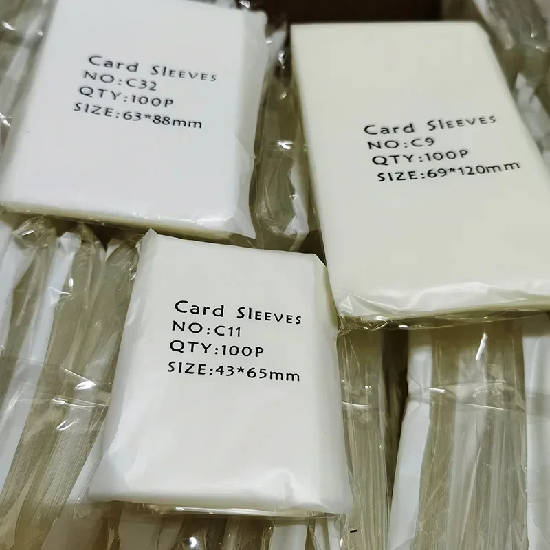 100pcs/set Various Sizes Transparent Card Sleeves Magic Card Game Tarot Poker Cards Protector Card Sleeves
