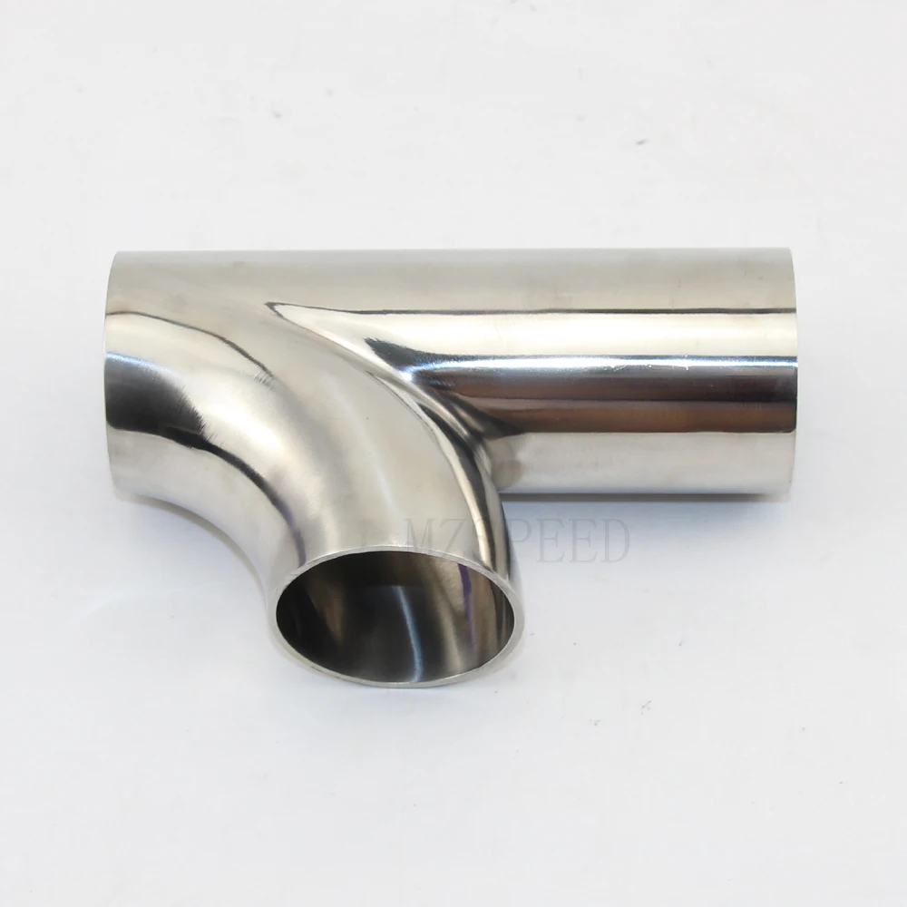 304 Stainless Steel Sanitary Grade R Type Three-Way Welded Pipe Universal Exhaust Pipe Welded Muffler Connection Pipe Fitting