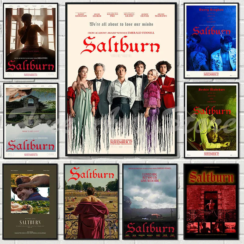 

Saltburn Film Classic Movie Vintage Poster and HD Printed Canvas Painting Wall Art Pictures Home Bar Cafe Interior Decor Gift