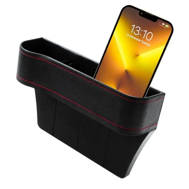 

Seat Storage Box 2pcs Anti-skid Universal Front Seat Collection Container Multifunctional Seat Crevice Slit Pockets Left And