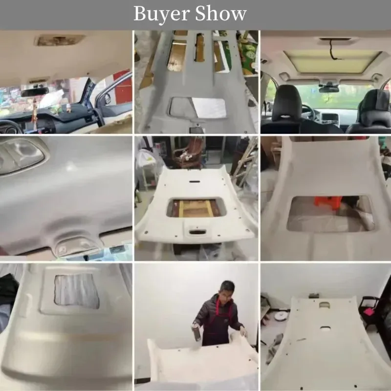 200&times;150CM Car Roof Cloth with Sponge Lining Car Mesh Fabric Non-Adhesive for Interior Material DIY Headliner Decoration