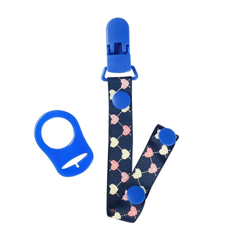

Newborn Pacifier Clip Holder Soother Nipple Leash Strap with Silicone Pad