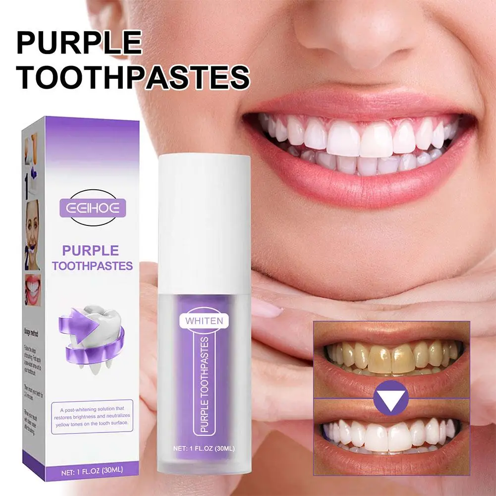 

30ml Whitening Teeth Toothpaste Colour Corrector Toothpaste Care Enamel Cleaning Breath Fresh Repair Brightening Oral Tooth Y0A2