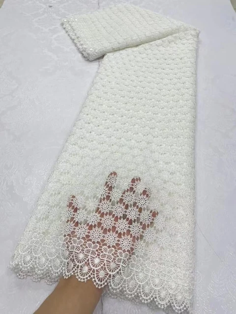 아프리카의 아름다움을 드러내는 고품질 나이지리아 레이스 원단