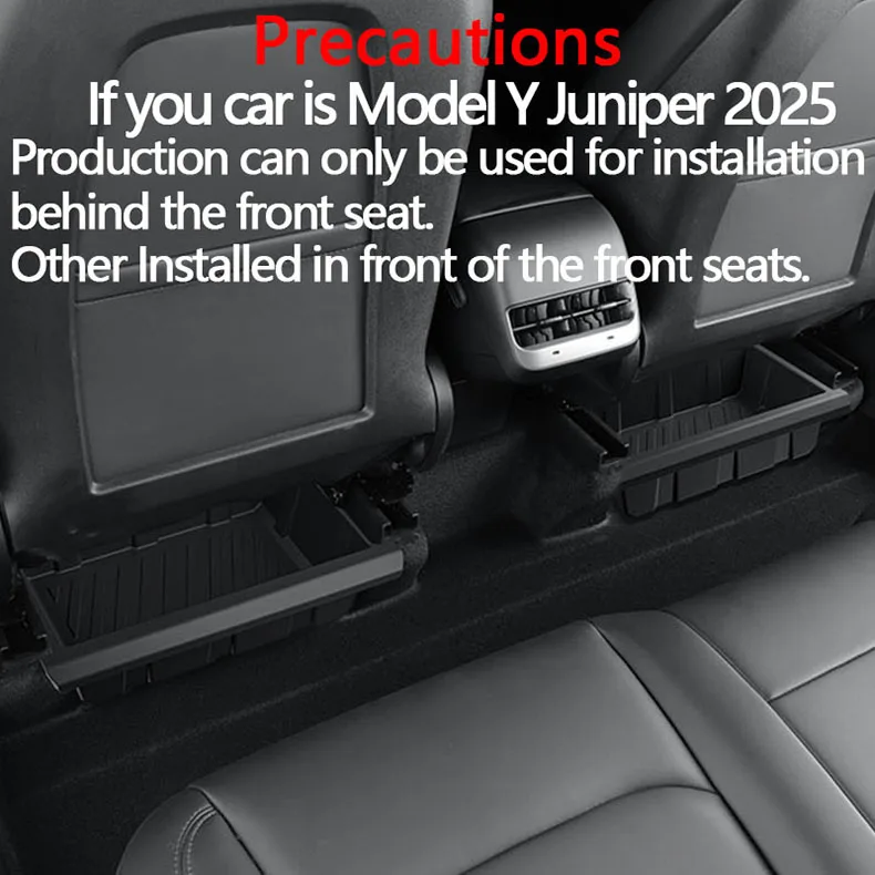 For Tesla Model Y 2021-2024 2025 Juniper Under Seat Storage Box Car Accessories
