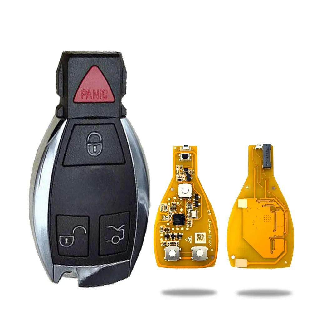 Xhorse VVDI BE 키 프로 3/4 버튼 리모트 자동차 키 (메르세데스 벤츠 V4.2 PCB 리모트 키 칩 개선 버전 315/433MHz 무로고)