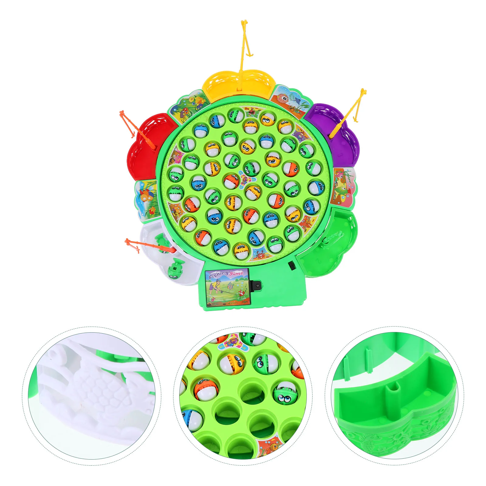 Electric Magnetic Fishing Toys Round Board Games Children Play Fishing Toys for Child Kids Toddlers (  ) Party fishing barents sea misc games pc