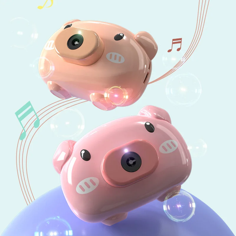 

Cute Cartoon Animal Bubble Camera with Music Light Bubble Blowing Products Soap Bubbles for Children Outdoor Games Funny Toys
