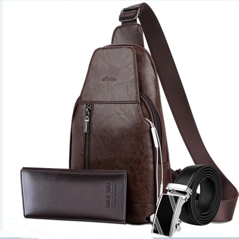 Chest Bag Men's Crossbody Bag Casual Shoulder Bag Men's Large Capacity Chest Bag Fashion Trend Sports Cycling Backpack