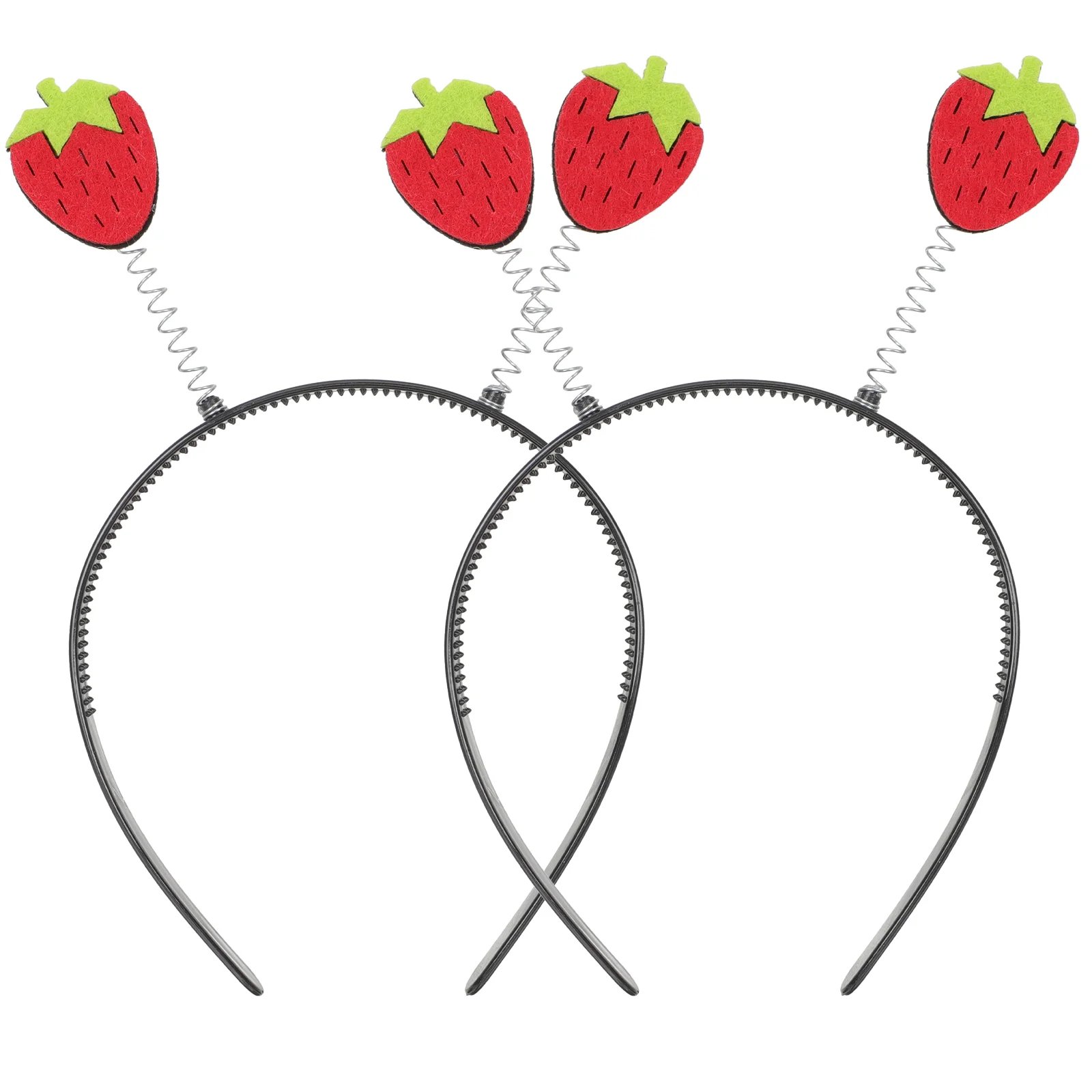 

2 Pcs Strawberry Headband Halloween Hair Accessories Headdress Kids Fruits Make Hairband Fabric Child