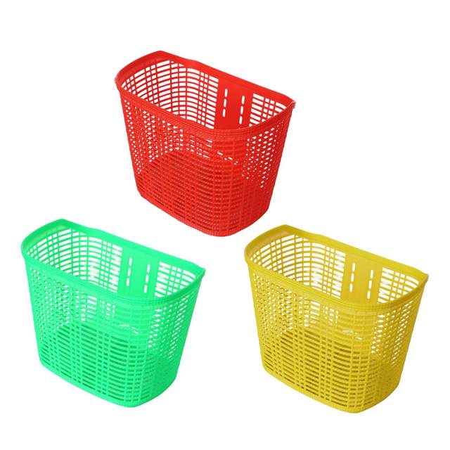 Plastic Bike Basket Pet Carrier Organizer Basket Grocery Shopping Children Bike Bicycle Front Basket Riding for Luggage Picnic