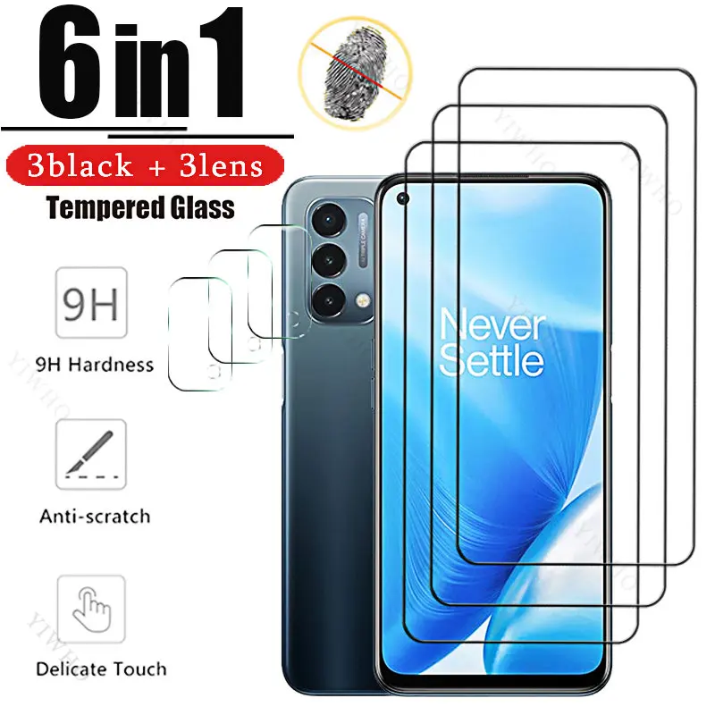

Для Oneplus Nord N100 N200 N300 5G закаленное стекло черного цвета HD для OnePlus Nord N 100 200 5g Защитные пленки для экрана прозрачные линзы для Cmaera