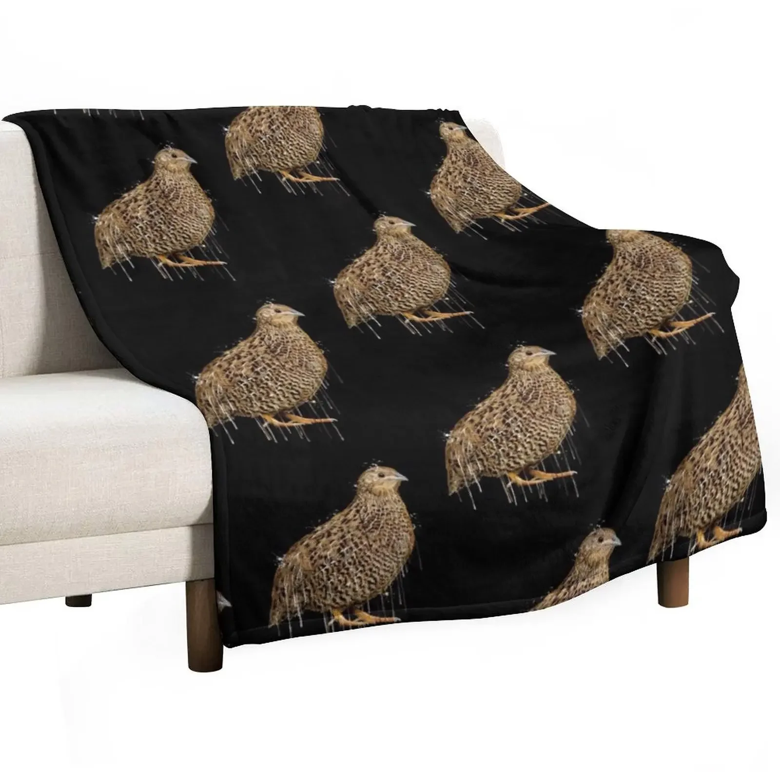 

Quail Drip Throw Blanket Sofa Quilt Loose Thermal Decorative Beds Blankets