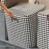 Houndstooth Fabric Storage Bins with Handles Large Capacity Organizer for Clothes Blankets Storage Bins for Home Organization 1
