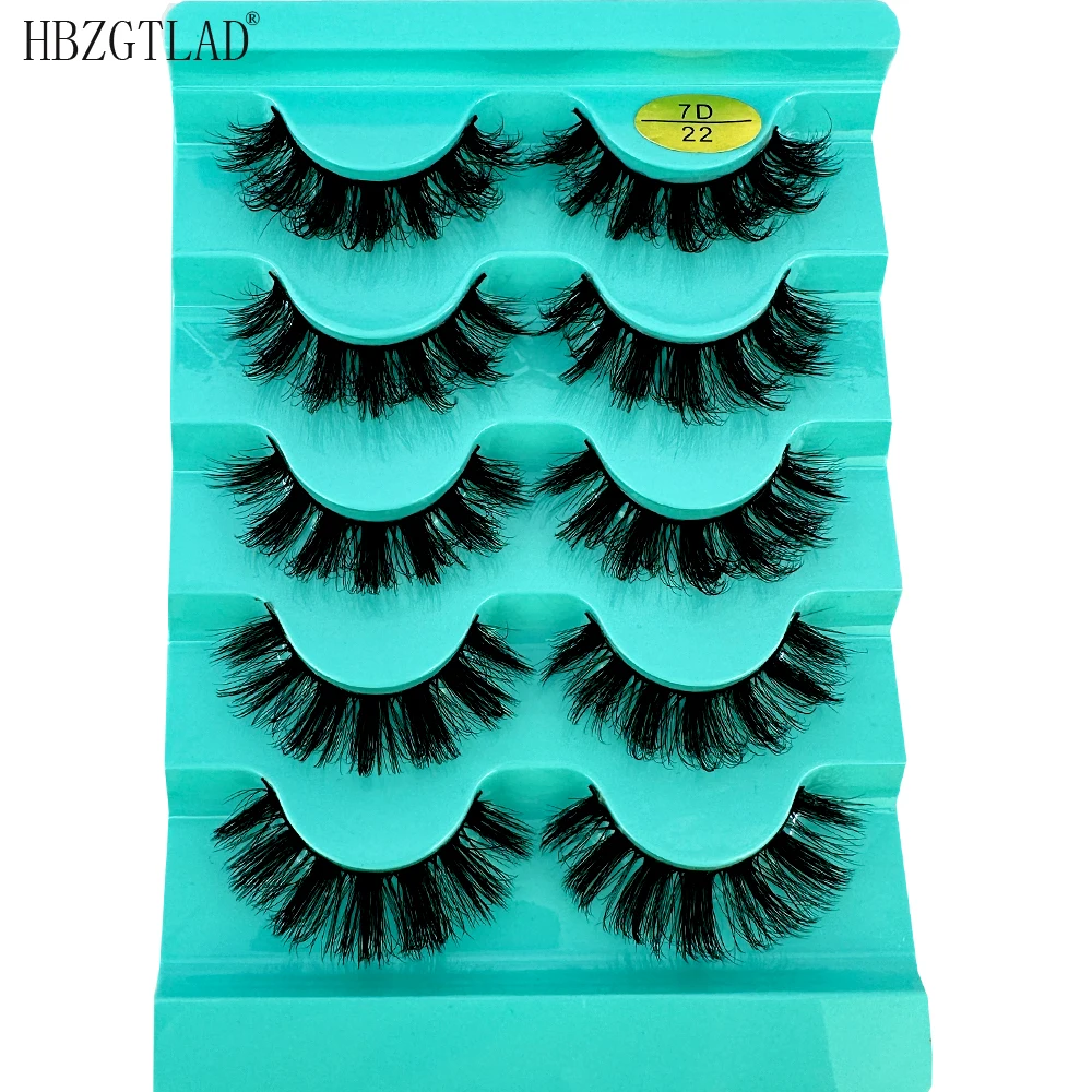 Katzenauge Wimpern 3d natürliche falsche Wimpern d locken flauschige weiche Kreuz 5 Paar Manga Wimpern wispy natürliche Wimpern verlängerung Make-up – Detail 40