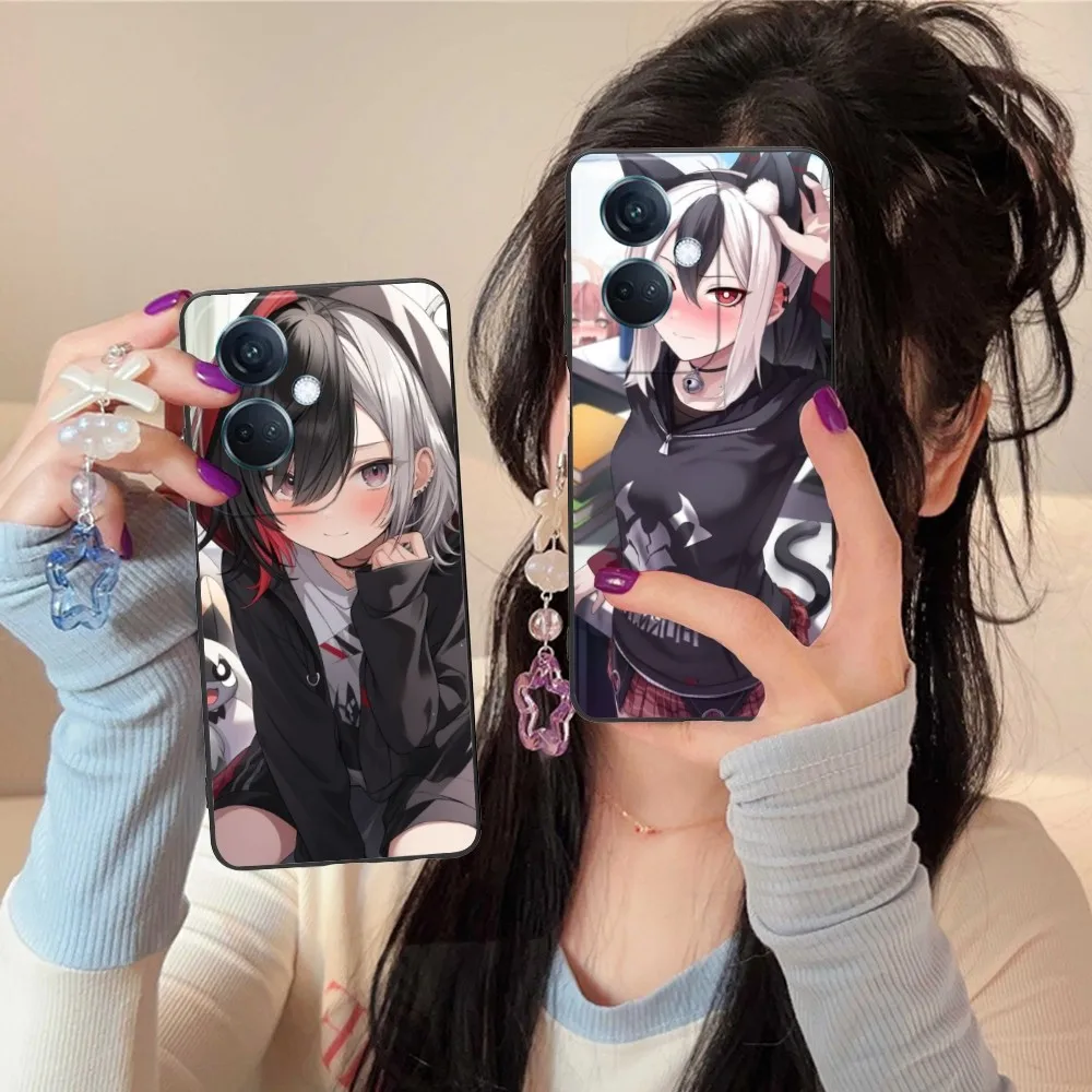 Blue Archive Kayoko Mobile Phone Case For Oppo Find X5 X3 X2 A93 Reno 8 7 Pro A74 A72 A53 Black Soft Phone Cover Funda