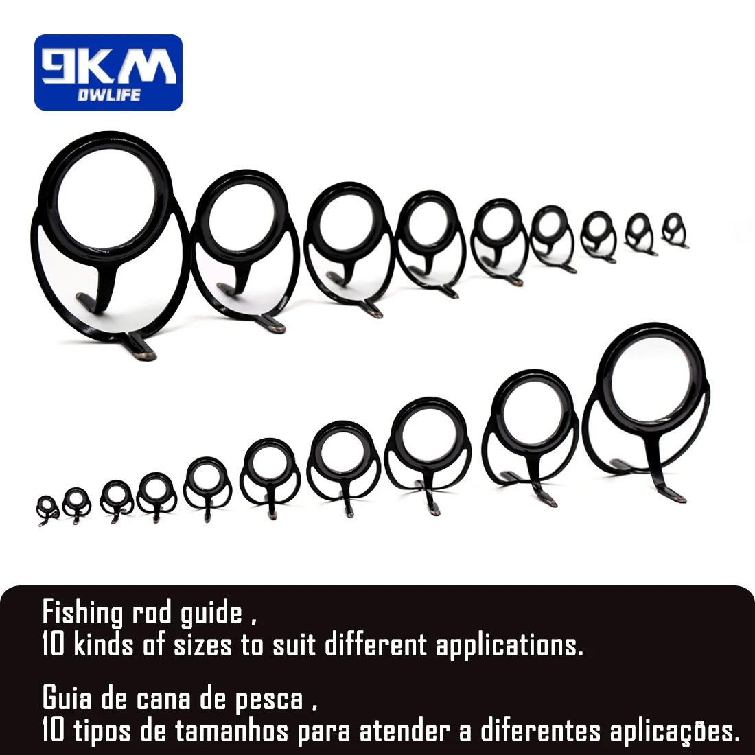 Fly Rod Guide Set,Fly Fishing Guide Angling Repair Tool Stainless Steel  Strong Double Buckle Ring Different Size Fishing Accessories Other Fishing