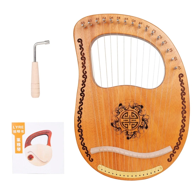 

16 String Lyre Harp, Lyre Patterns Carved Symbols For Music Beginners