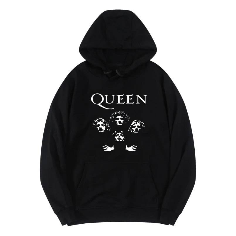 

Music Legendary Rock Band Hoodies Queen Men's Hoodie Women's Fashion Simple Long sleeved Pullover Street Trend Large Sweatshirt