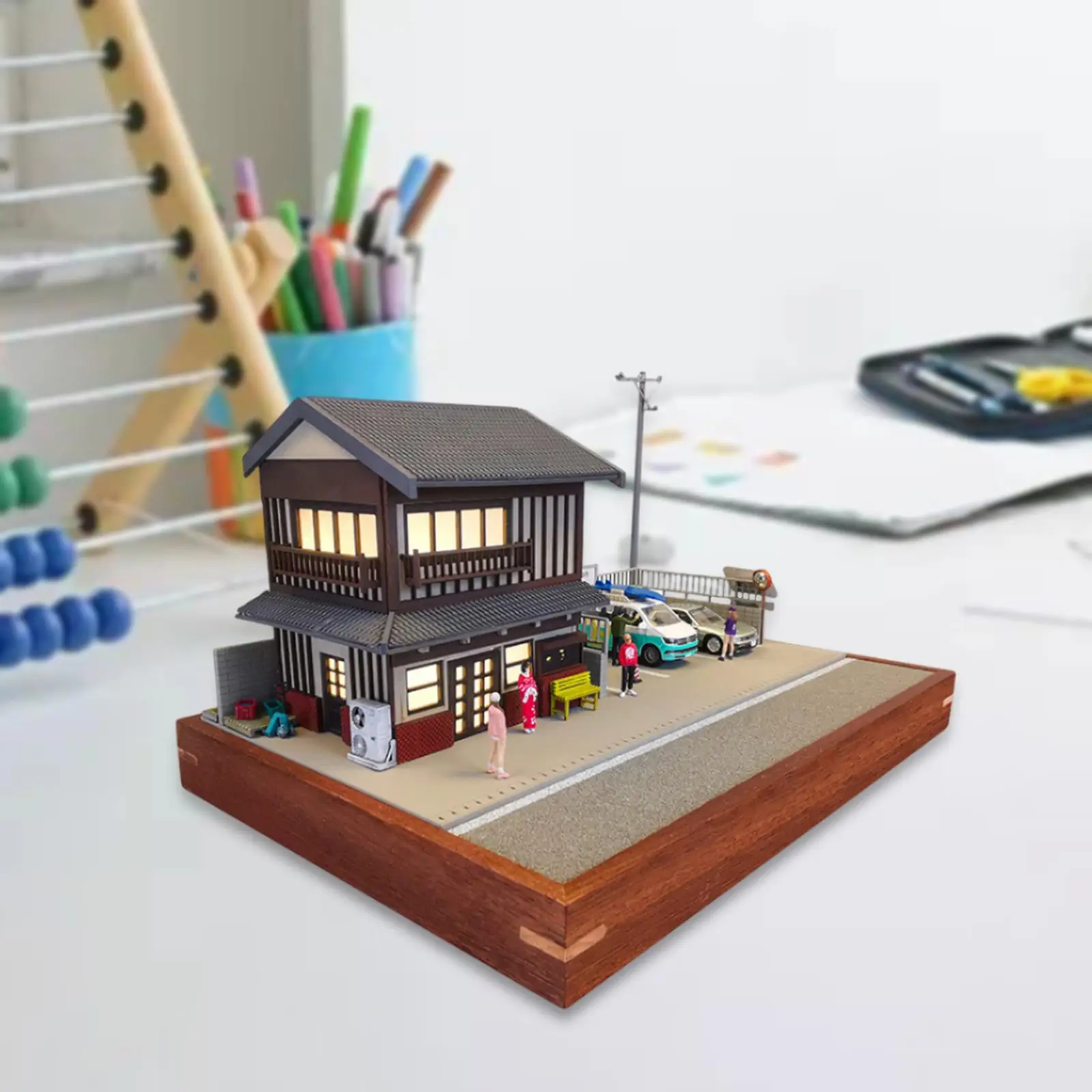 

Building Display Scene Model for Micro Landscapes Decor Train Railway Decor
