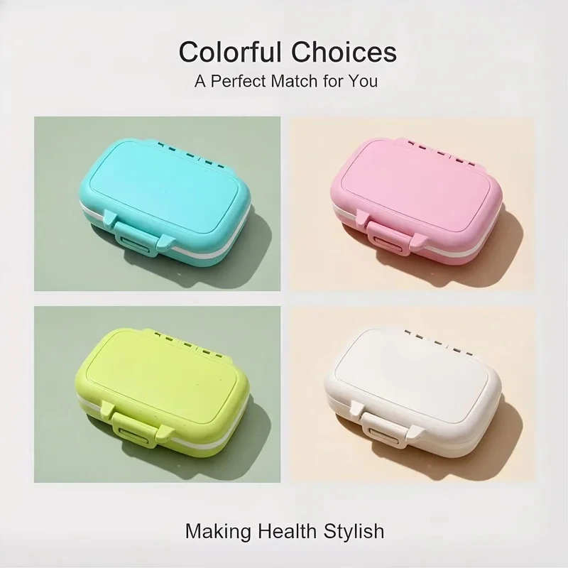 Portable and Lightweight Pill Organizer for Home and Travel - Compact and Practical Pill Case