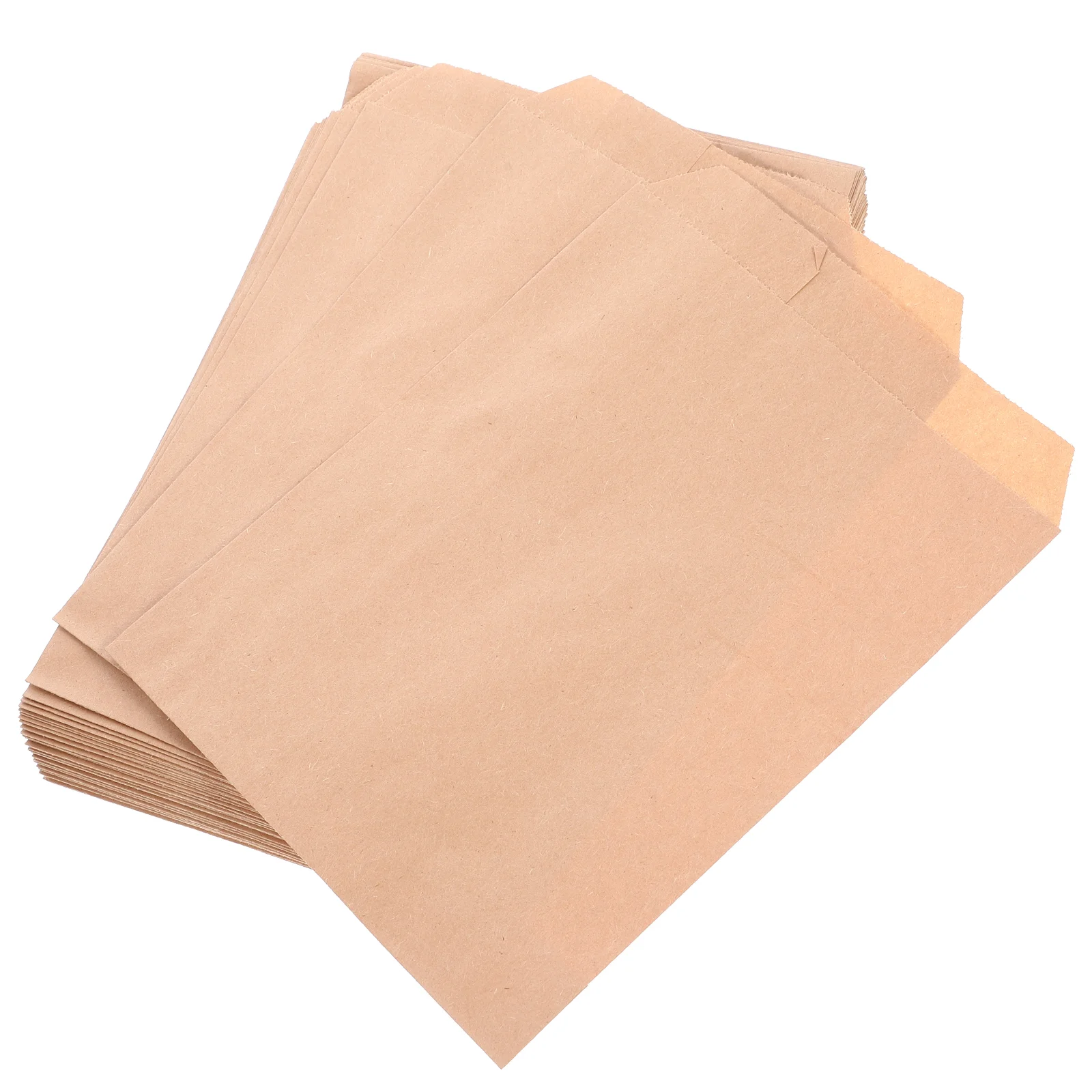 

100 Pcs Brown Paper Bags Kraft Candy Storage Pouch Bread Packaging Gift Packing Bakery