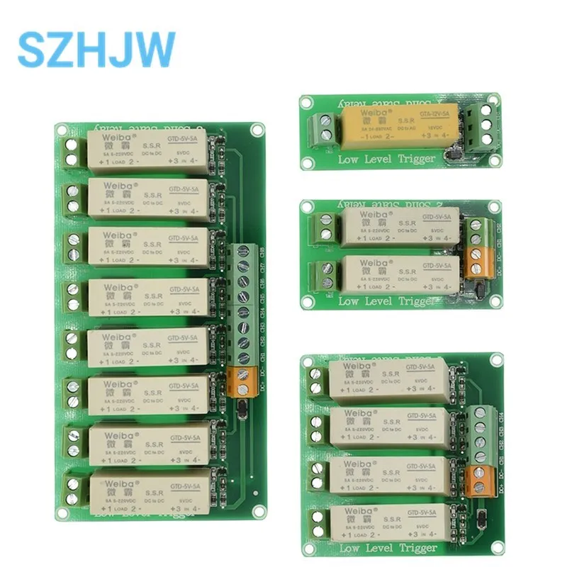 1 2 4 Modulo Relè A Stato Solido Trigger A Basso Livello A 8 Canali Controllo Cc Relè Monofase Dc A Stato Solido 5A Per Arduino Raspberry