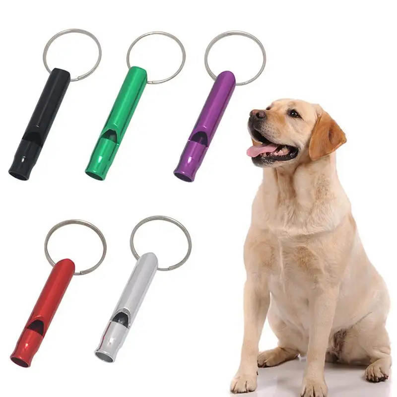 Ultrasonic Dog Whistle Aluminum Alloy Dog Recall Whistle Anti Barking Ultrasonic Tool Portable Training Behavior Aids Stop