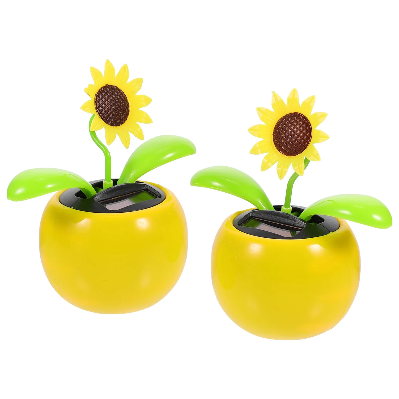 2Pcs Exquisite Durable Car Interior Decoration Auto Swinging Solar