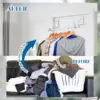 Adjustable Closet Door Hooks Hanger Metal Over The Door Clothes Drying Rack Multi Hanging Storage Hanger with Telescopic Pole 2